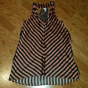 I love H81Black & Orange Sleeveless Dress